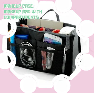 Makeup bag with compartments