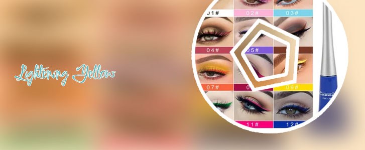 Neon yellow eyeliner